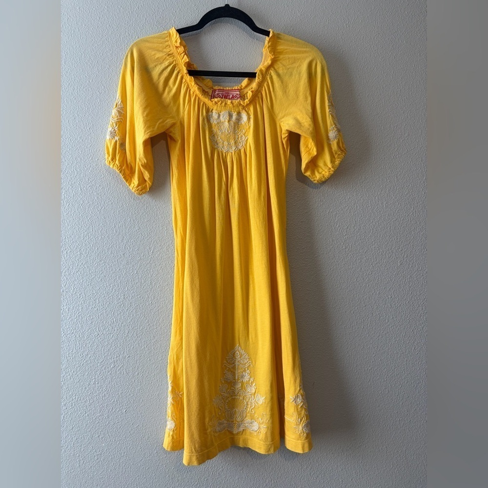 Johnny Was Embroidered Jersey Knit Shift dress